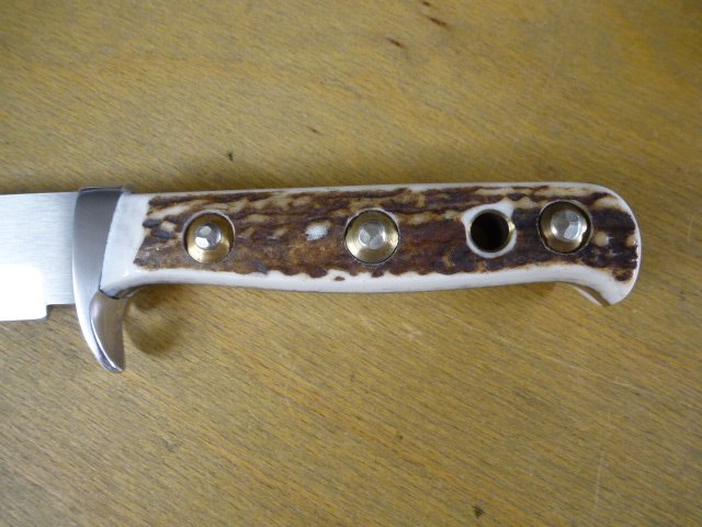 Puma Messer - Bowie - Nr. 11 6396 - Griffschalen aus Hirschhorn - Lederscheide in OVP - Bowie – Bild 7
