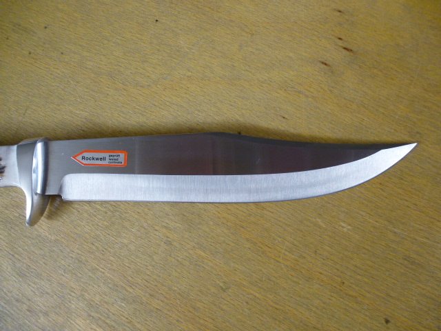 Puma Messer - Bowie - Nr. 11 6396 - Griffschalen aus Hirschhorn - Lederscheide in OVP - Bowie – Bild 5