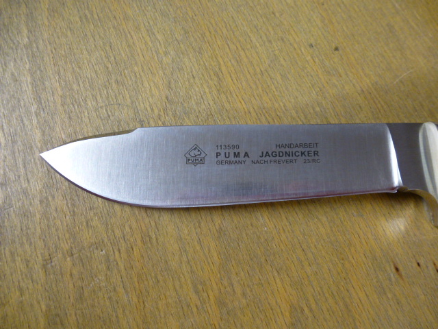 Puma Messer - Jagdnicker - Nr. 11 3590 - Griffschalen aus Hirschhorn - Lederscheide in OVP – Bild 4