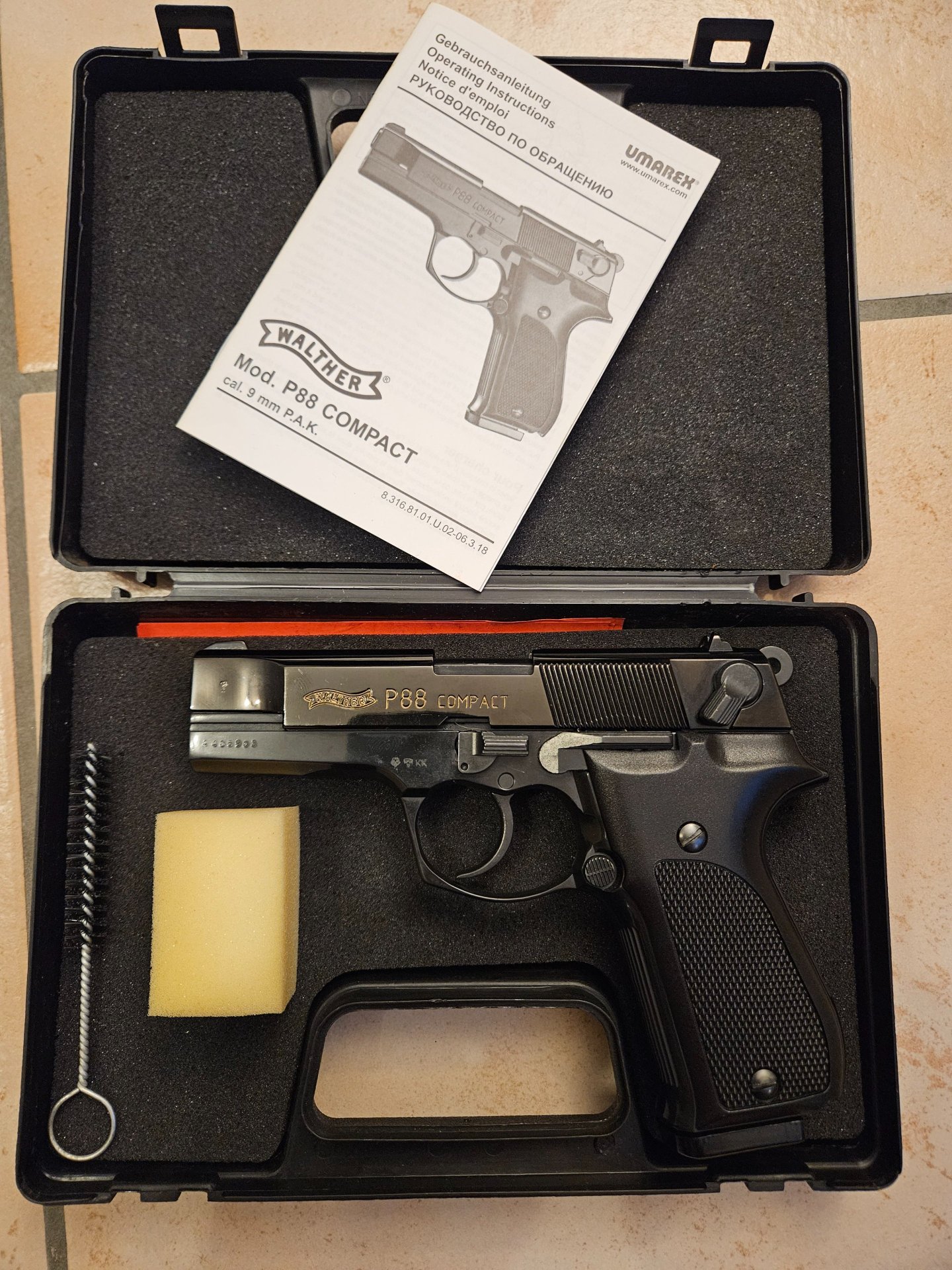 WALTHER P88 COMPACT 9MM Schreckschuss, sehr guter Zustand!!!! – Bild 3