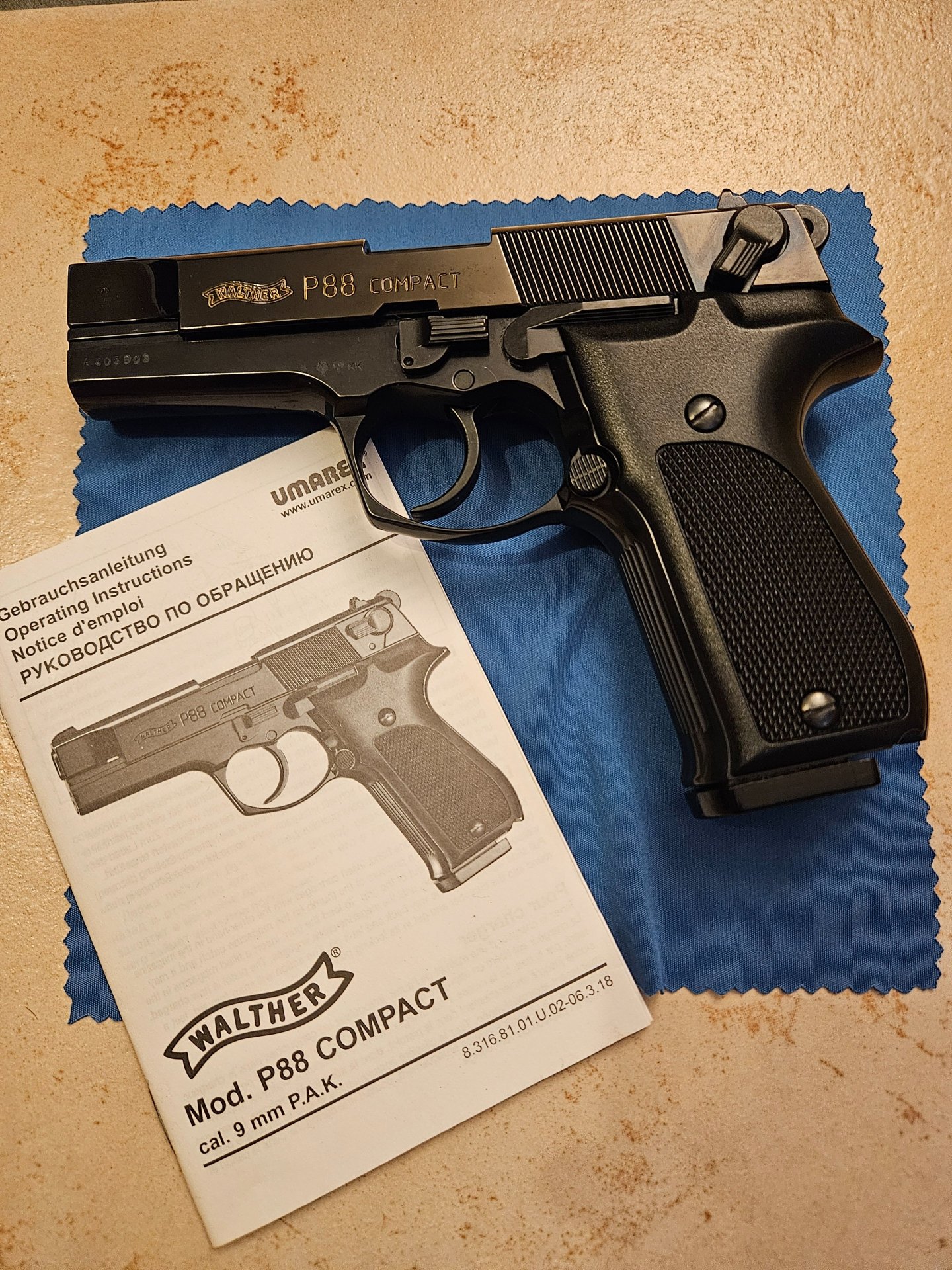 WALTHER P88 COMPACT 9MM Schreckschuss, sehr guter Zustand!!!! – Bild 1