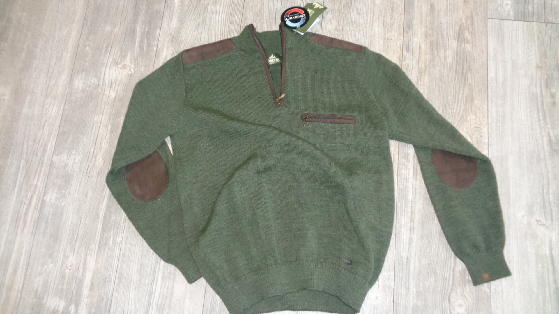 Foresta Pullover mit Stehkragen und Reißverschluss. Material: 60 % feine Merinowolle, 40 % Polyamid – Bild 1