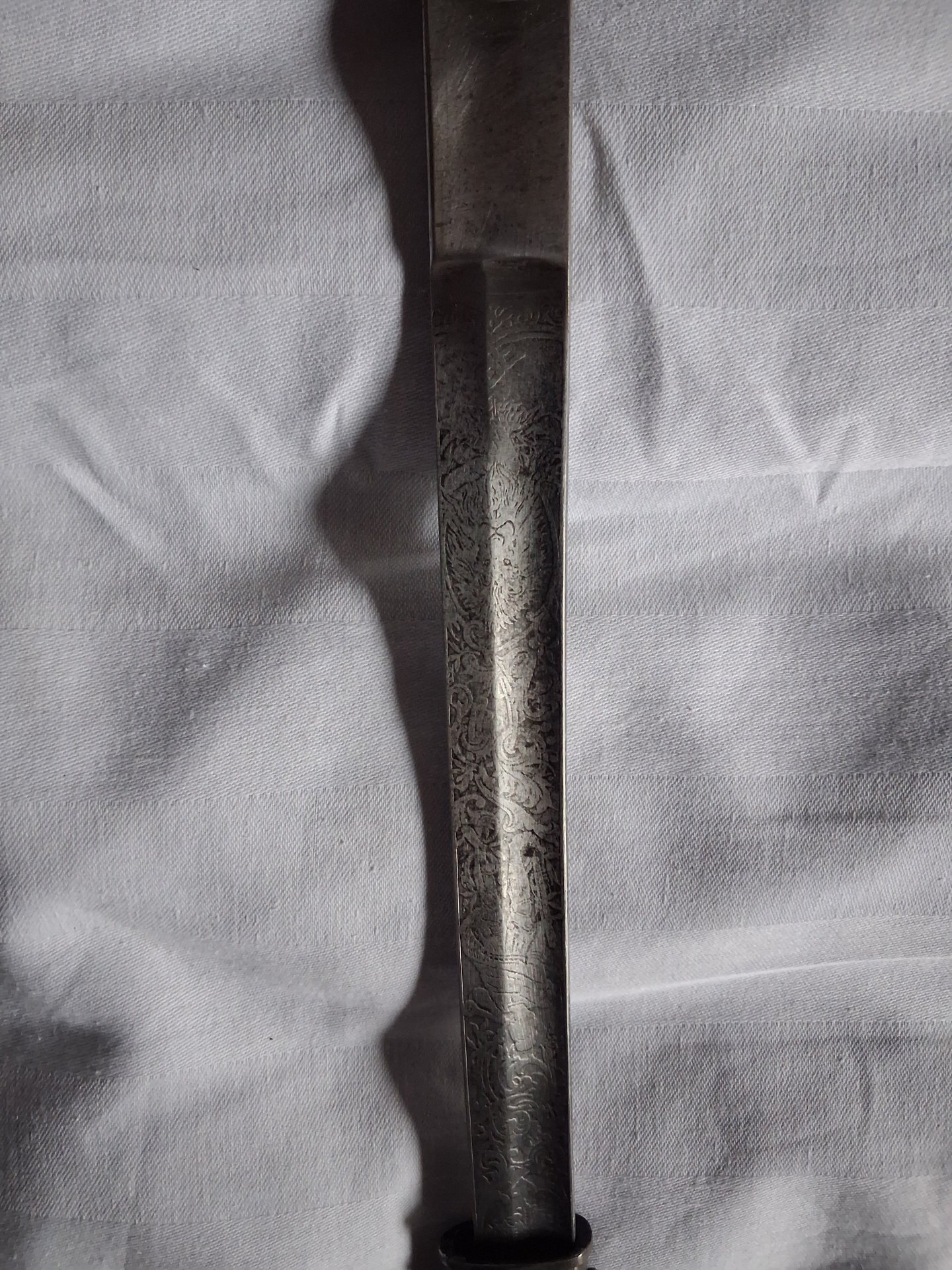 Wehrmacht Offizierssäbel mit geätzter Klinge & Scheide – Eichenlaub/Adler – Restaurationsobjekt – Bild 6