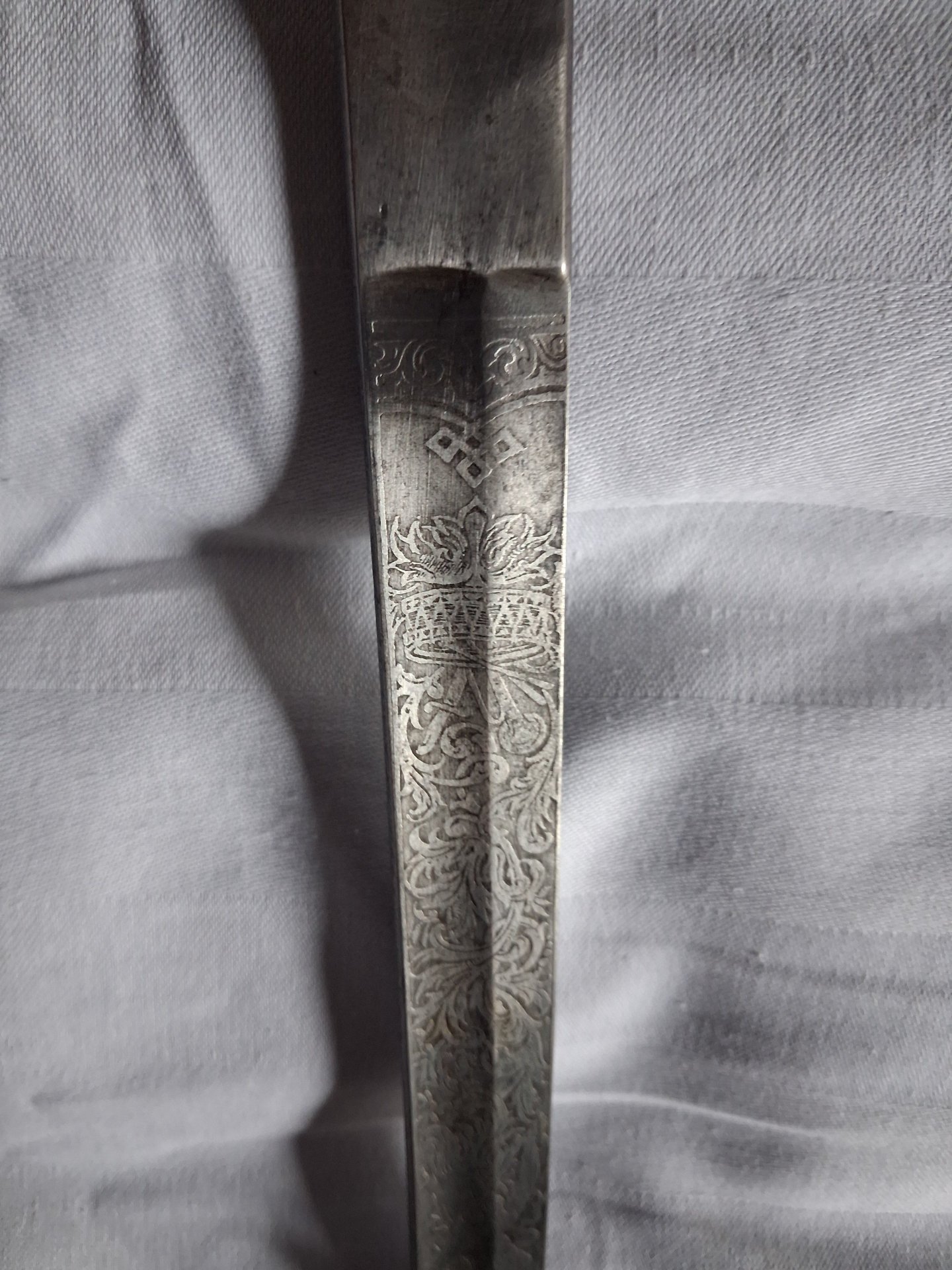 Wehrmacht Offizierssäbel mit geätzter Klinge & Scheide – Eichenlaub/Adler – Restaurationsobjekt – Bild 8