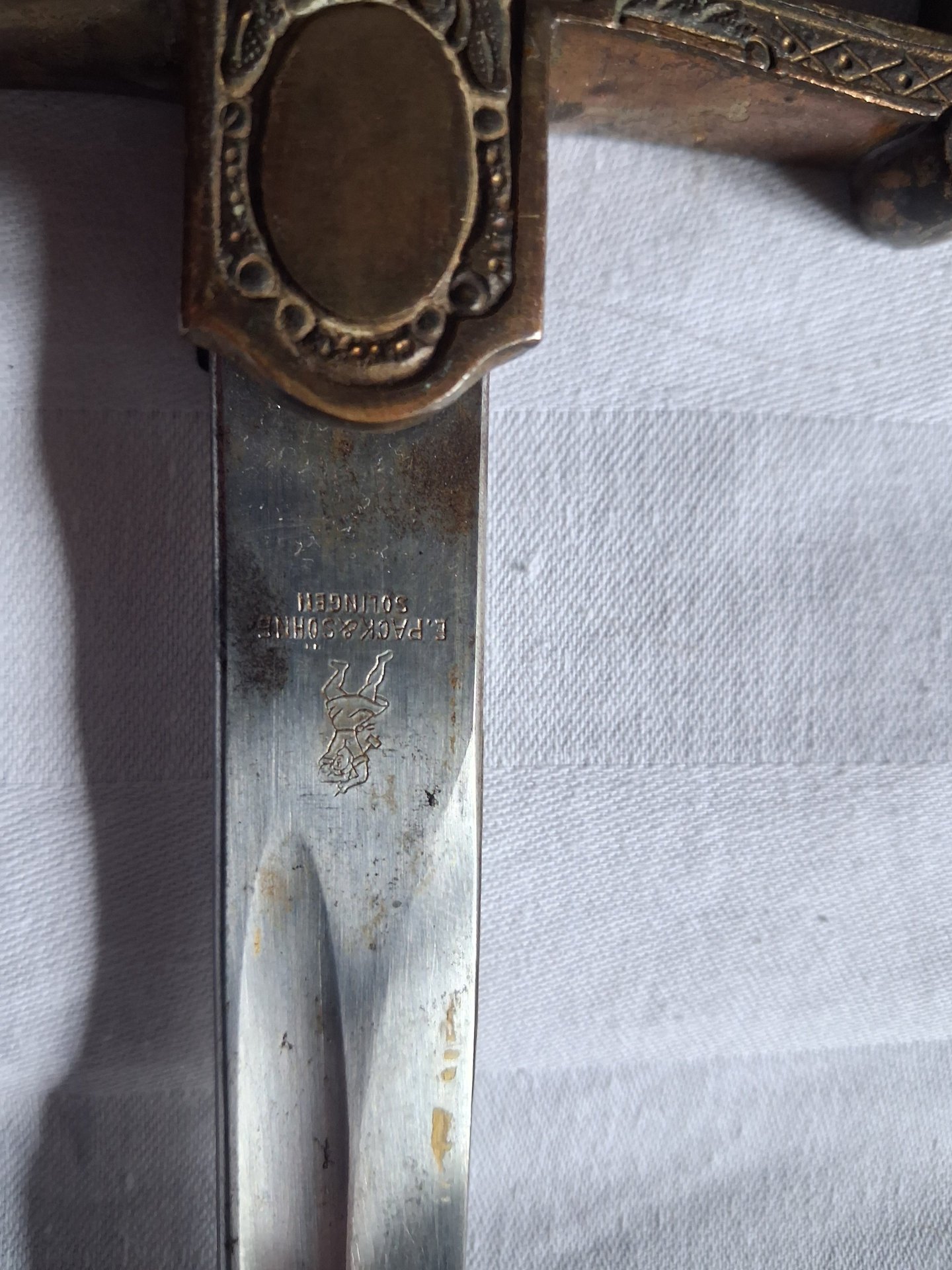 Originaler Heeres-Offizierssäbel (Löwenkopfsäbel) aus dem 2. Weltkrieg mit Stahlscheide. – Bild 8