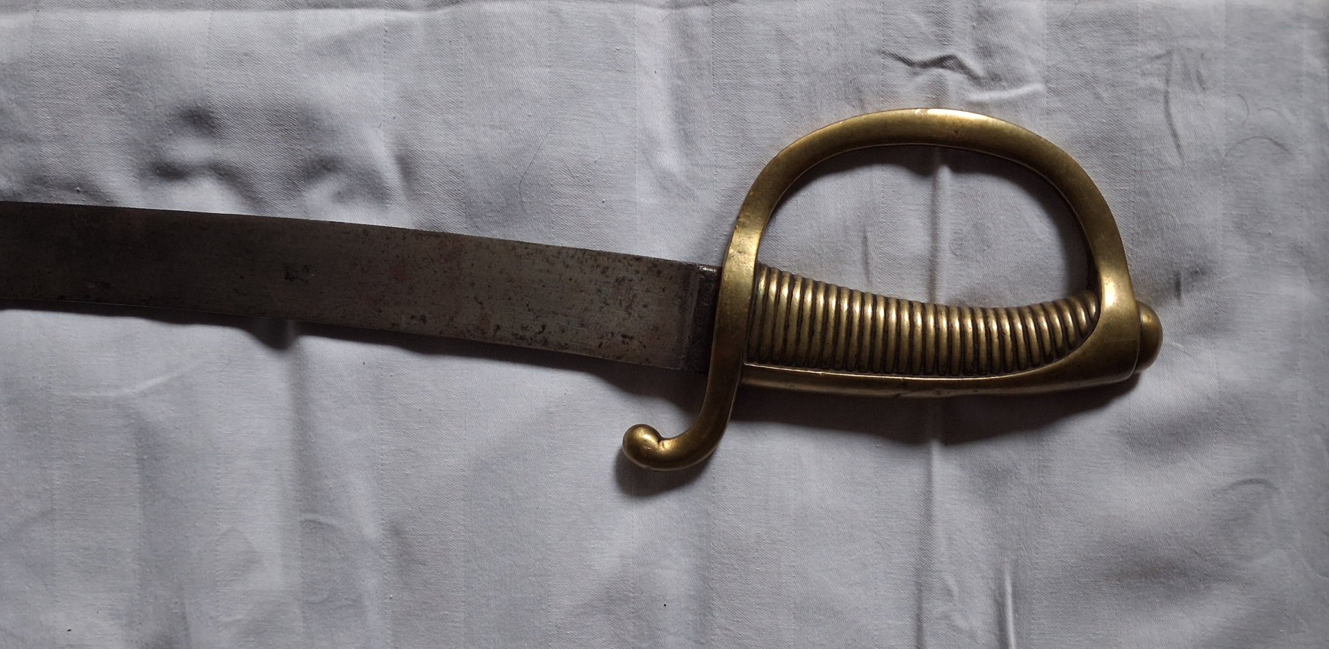 Historischer Infanterie-Säbel („Sabre Briquet“) mit Messinggefäß und Kontrollstempeln. – Bild 6
