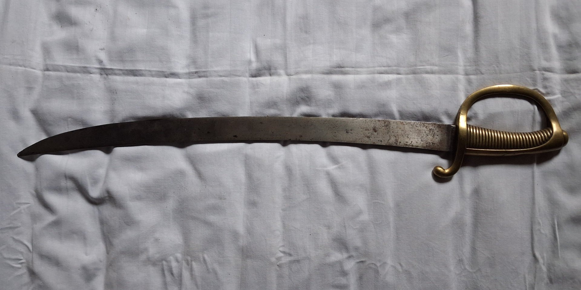 Historischer Infanterie-Säbel („Sabre Briquet“) mit Messinggefäß und Kontrollstempeln. – Bild 7