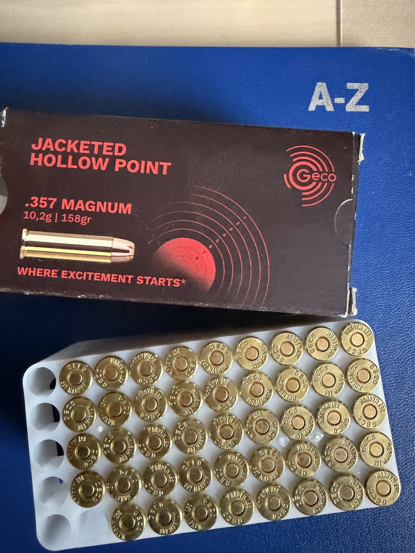 44 Schuss .357 Hollow Point von Gecco Revolverpatronen – Bild 1