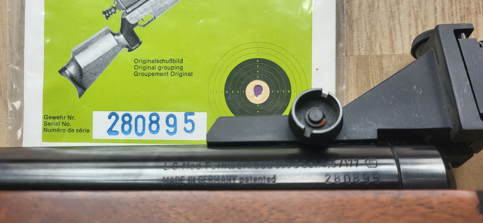 Feinwerkbau Modell 300S Matchluftgewehr Luftgewehr Seitenspanner TOP FWB 300 S – Bild 3