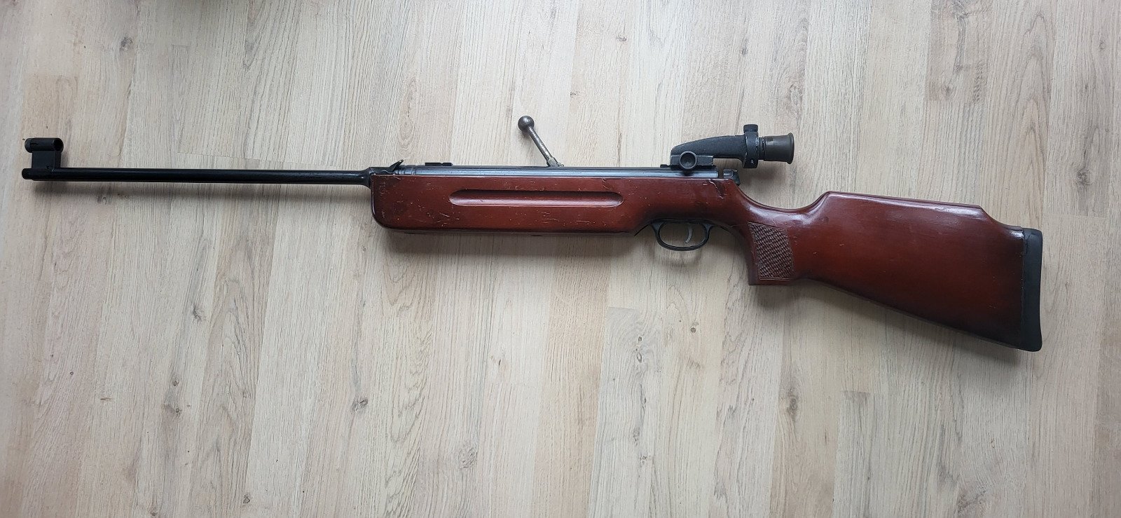 Match- Luftgewehr Haenel Modell 311 DDR original Diopter Repetierspanner Schiebesicherung – Bild 2