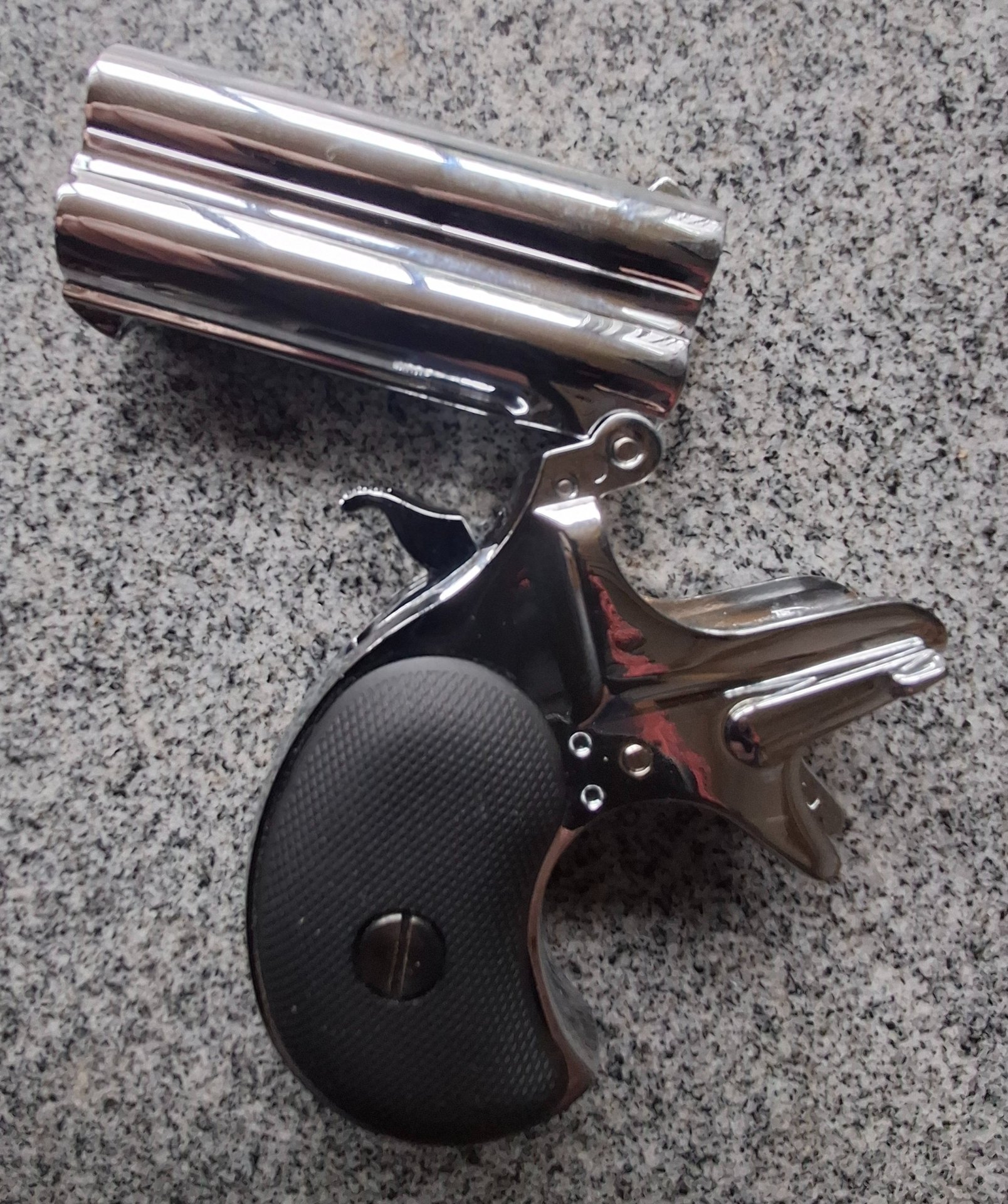 Derringer 6mm BB Gas-NBB Vollmetall (MaxTact / Double Bell) – Chrom – Bild 1