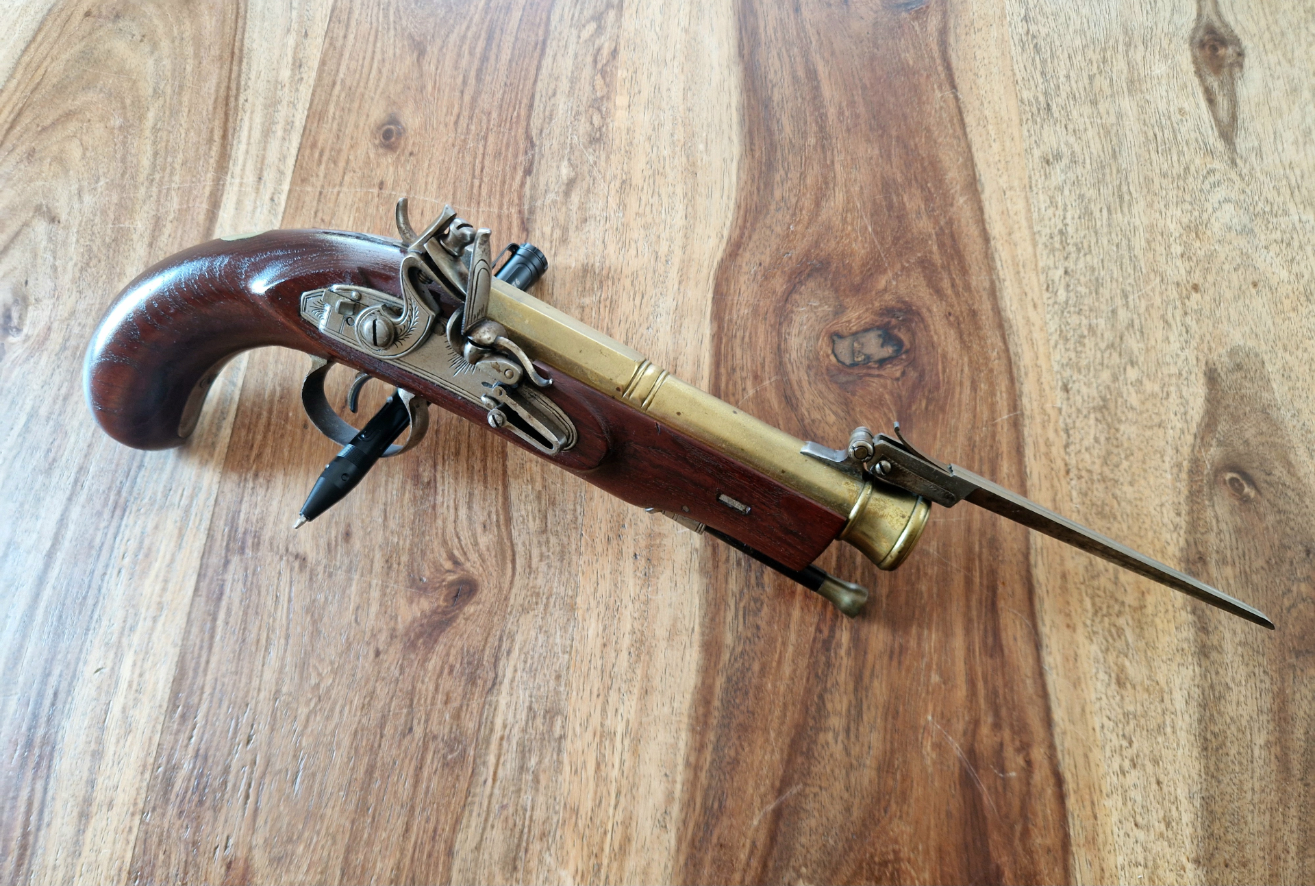 Vorderlader Kuriosität Bayonet Pistol Kal. 72 - Frei ab 18 Jahren Rarität – Bild 1