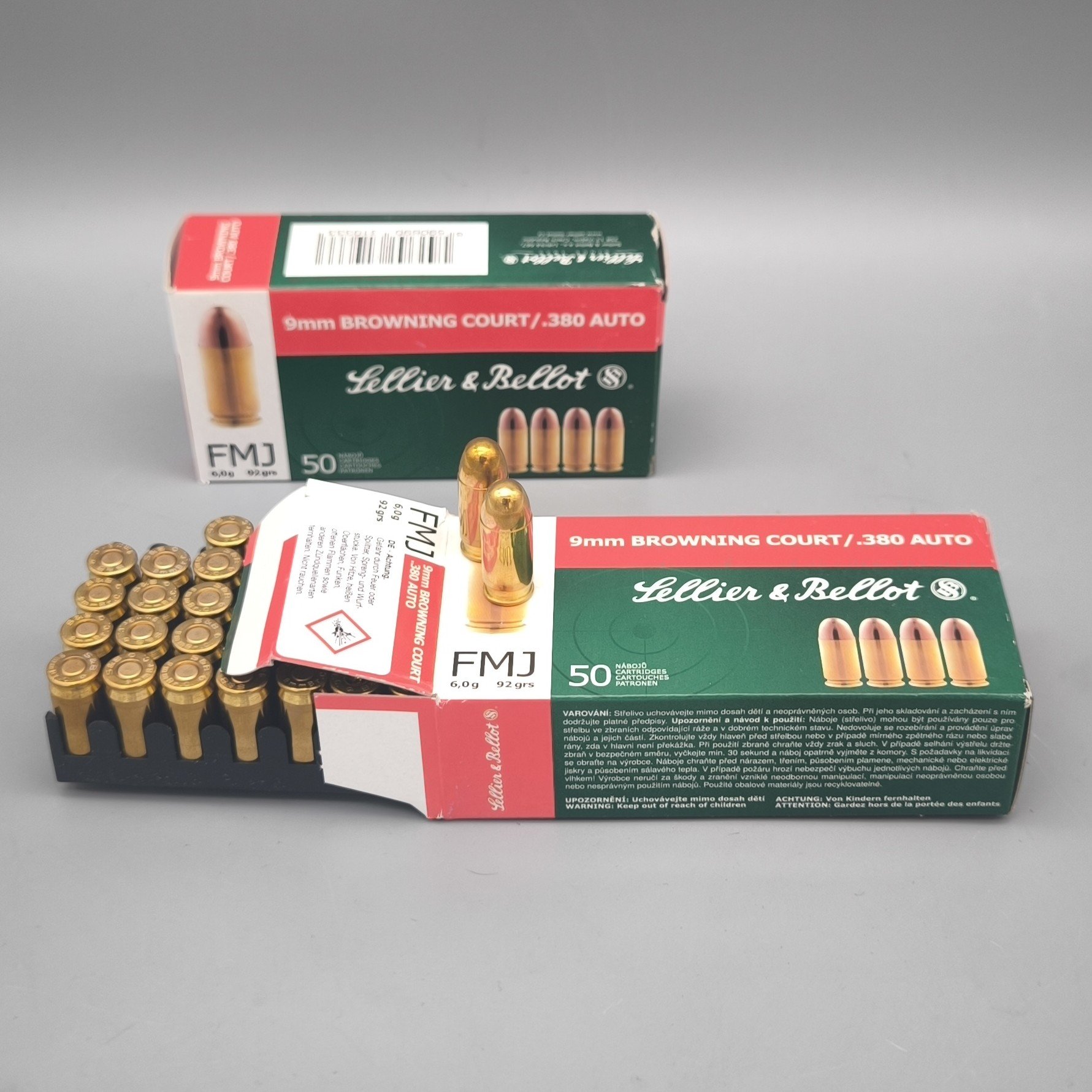 S&B 9mm Kurz / .380Auto / 9mm Browning 92gr. FMJ 50 Stück Staffelpreise !!! – Bild 2