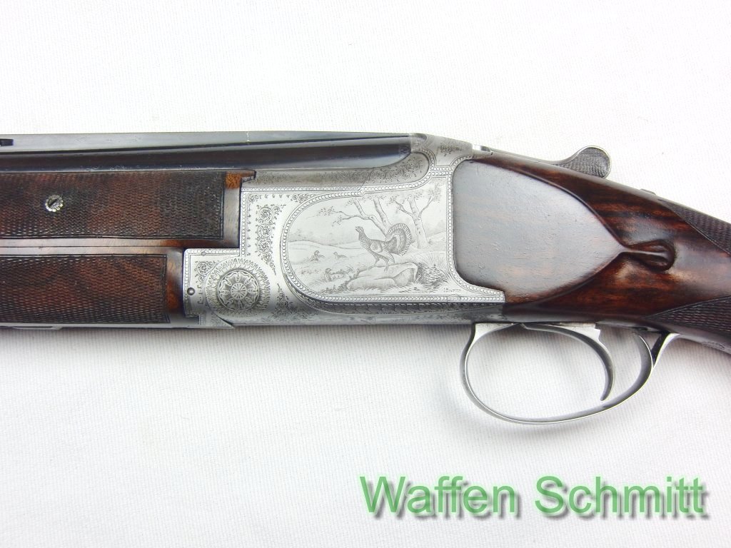 BD-Flinte FN B25, Kaliber 12/70 mit Handgravur und ausgesuchtem Nußbaumholz.Sehr guter Zustand!!! – Bild 1