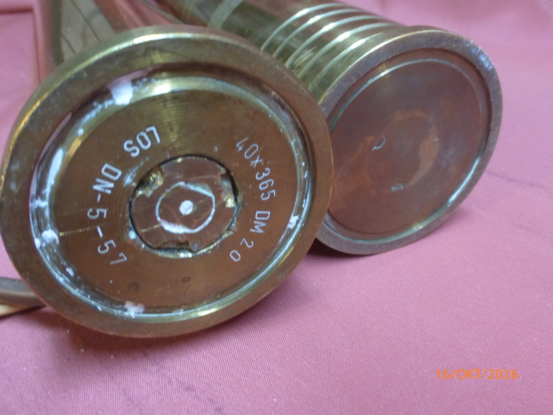 Messing/Hülse/40x365/DM20/Lampe/2 Stück/Bofors/Flak/Reservistika – Bild 3