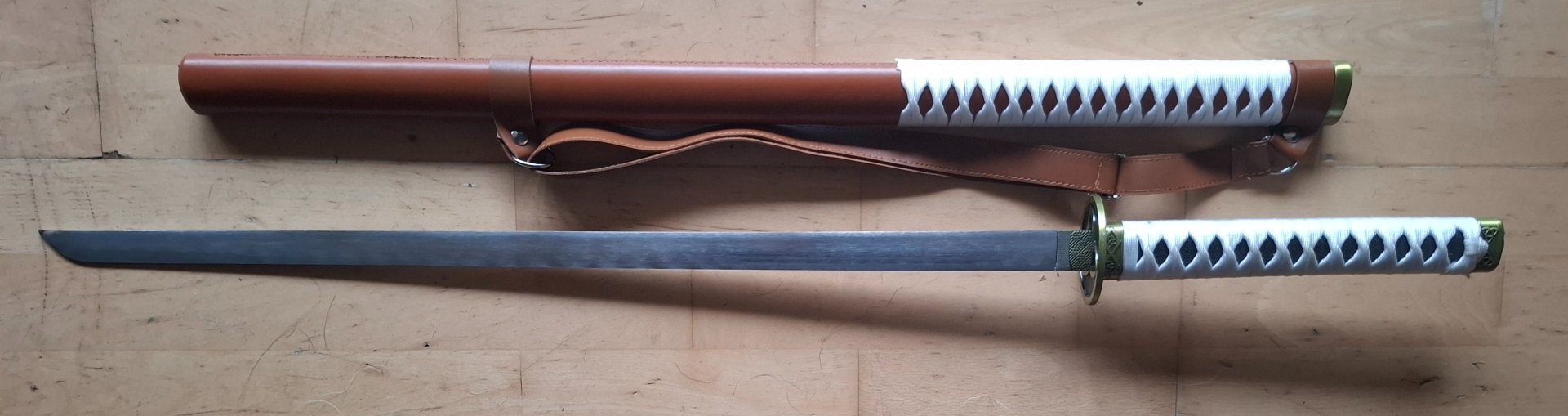 Walking Dead Michonne Katana – Replik mit Scheide & Tragegurt (Deko, stumpf) – – Bild 1