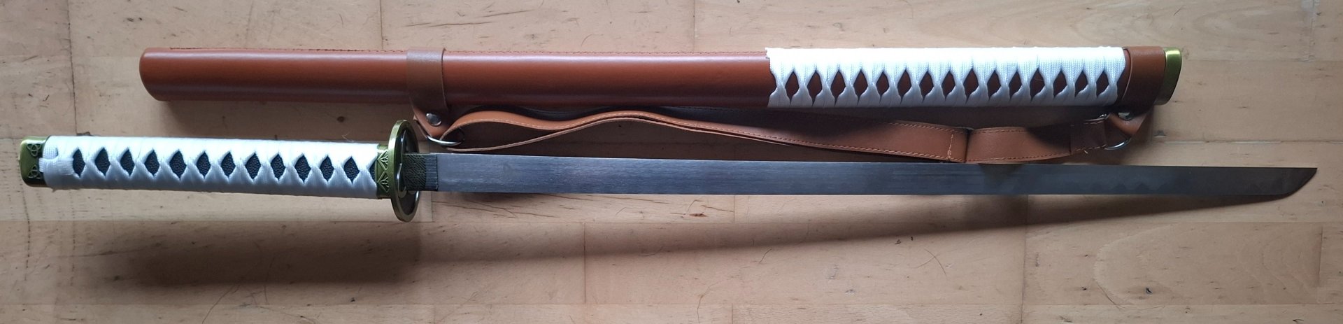 Walking Dead Michonne Katana – Replik mit Scheide & Tragegurt (Deko, stumpf) – – Bild 3