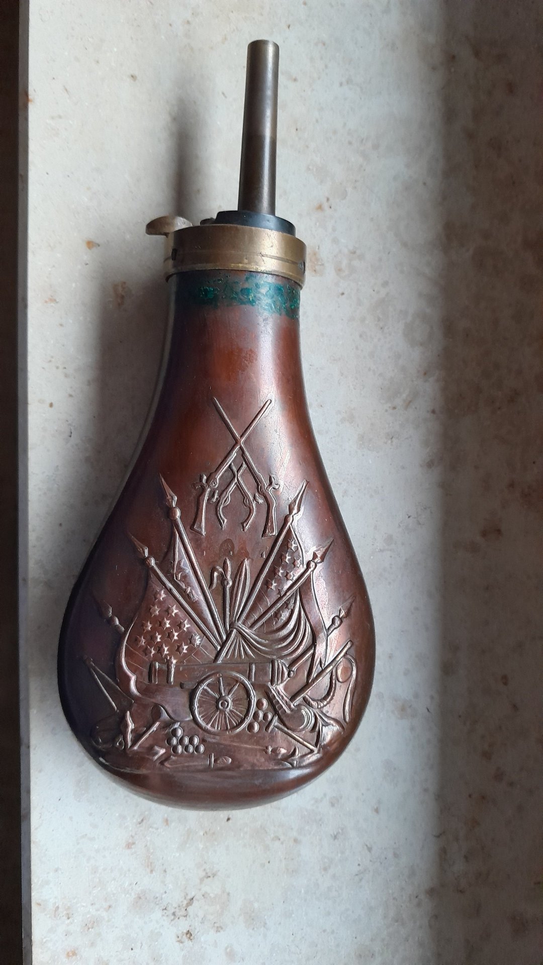 Verkaufe schöne Pulverflasche – Bild 1
