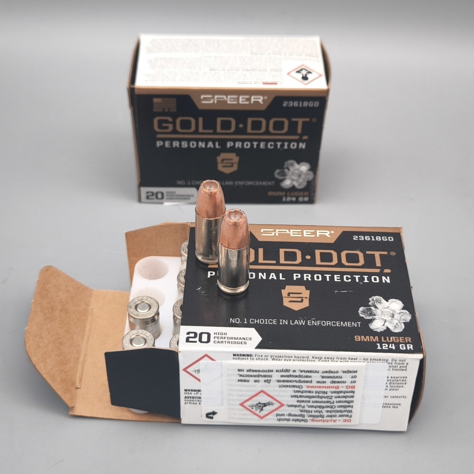 Speer Gold Dot GDHP 9mm Luger 124gr. JHP 20 Stück Staffelpreise !!! – Bild 1