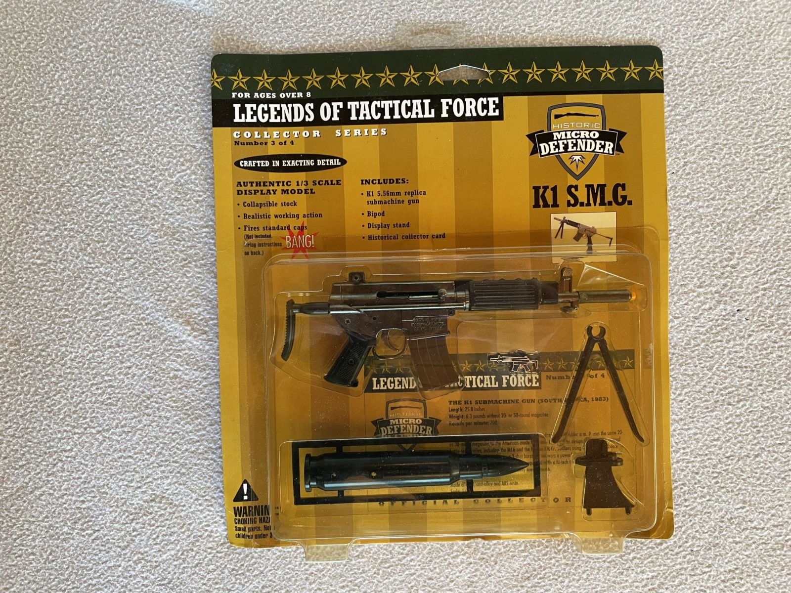+ + + Modellwaffe K1 SMG Maßstab 1:3 OVP 24cm Dongsan Metall + + + – Bild 1
