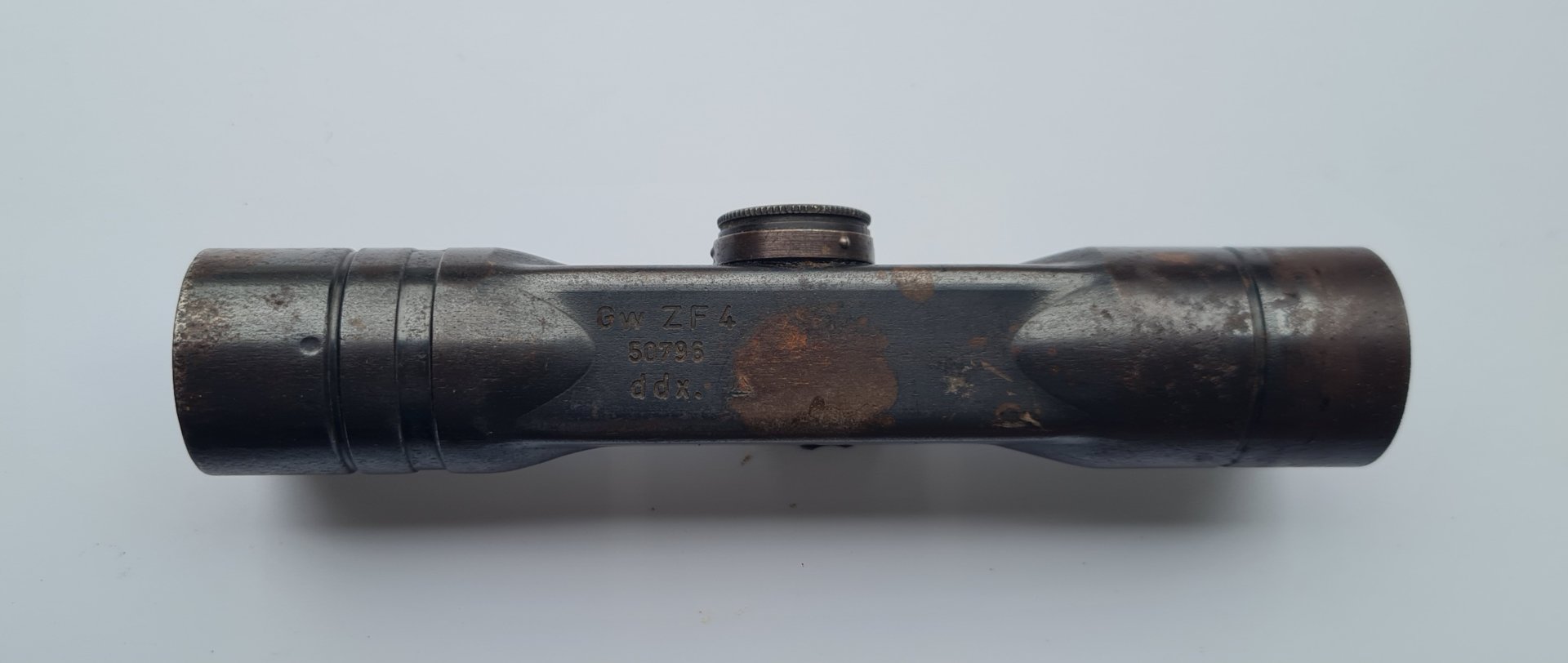 Original Wehrmacht Gw ZF4 ddx. Zielfernrohr Voigtländer & Sohn-50769-ZF4 mit Lederklappen WW2 – Bild 2