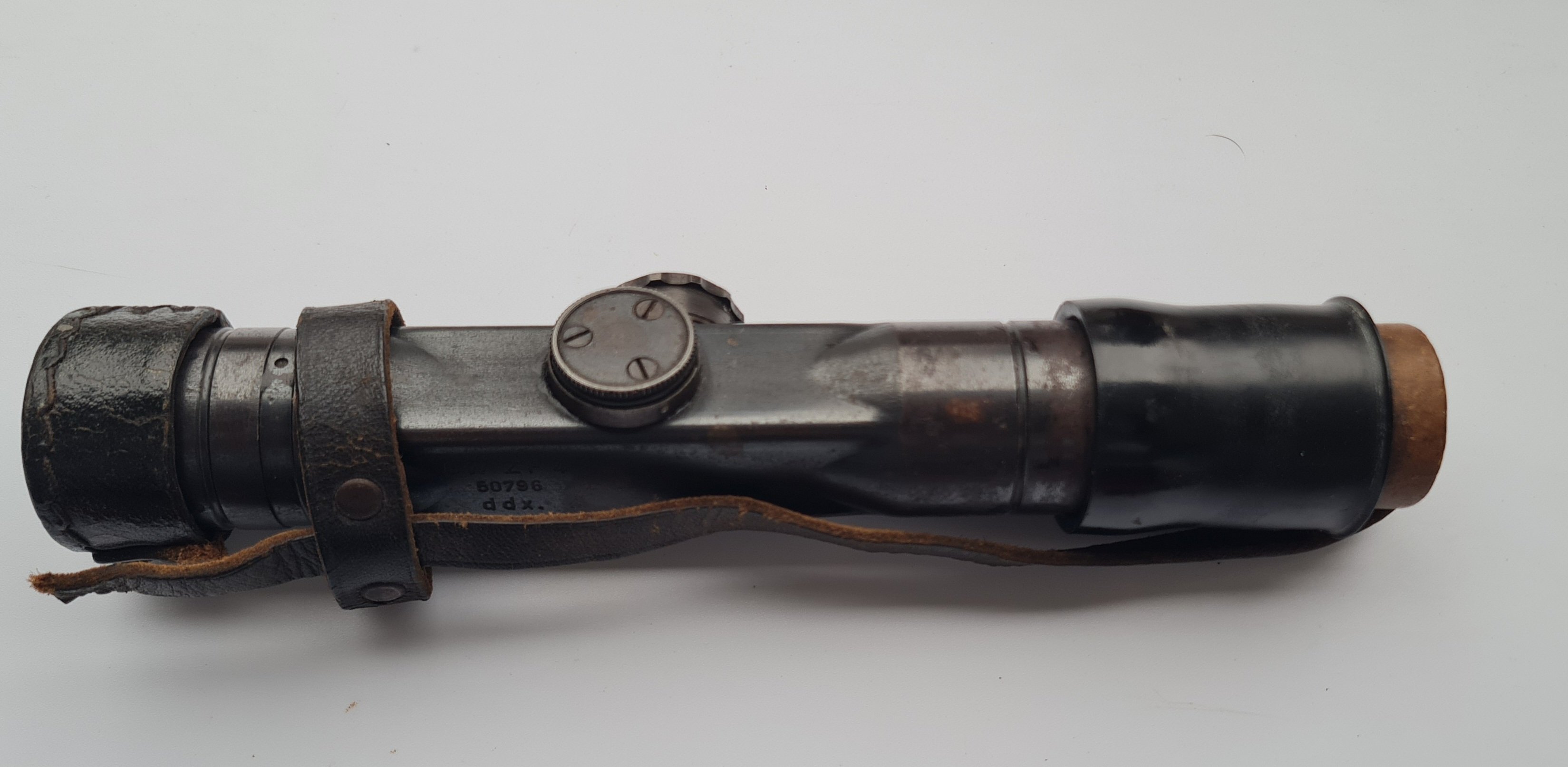 Original Wehrmacht Gw ZF4 ddx. Zielfernrohr Voigtländer & Sohn-50769-ZF4 mit Lederklappen WW2 – Bild 1