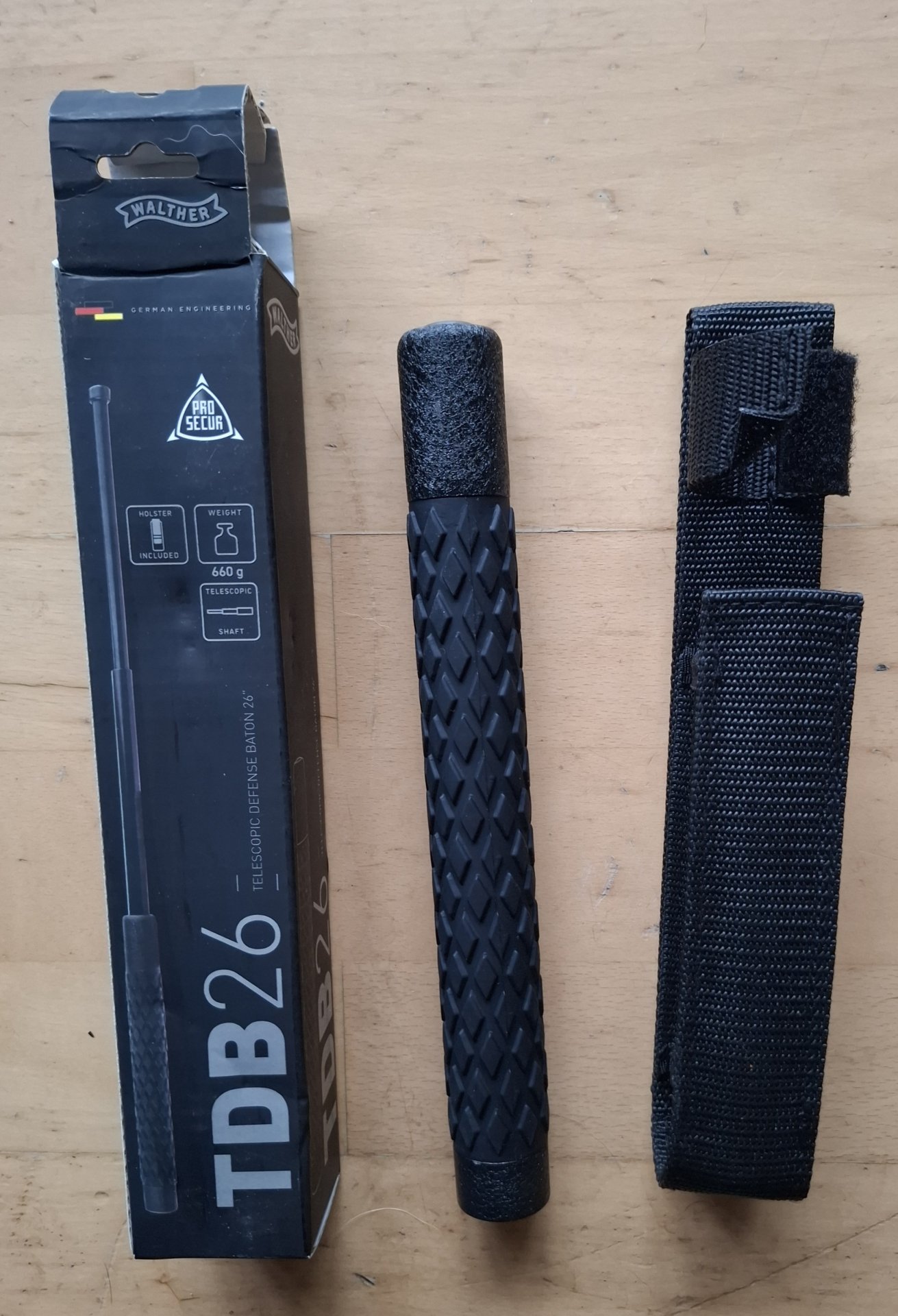 Walther ProSecur TDB26 Teleskopschlagstock (26 Zoll / ca. 65 cm Ausziehlänge) – Bild 1