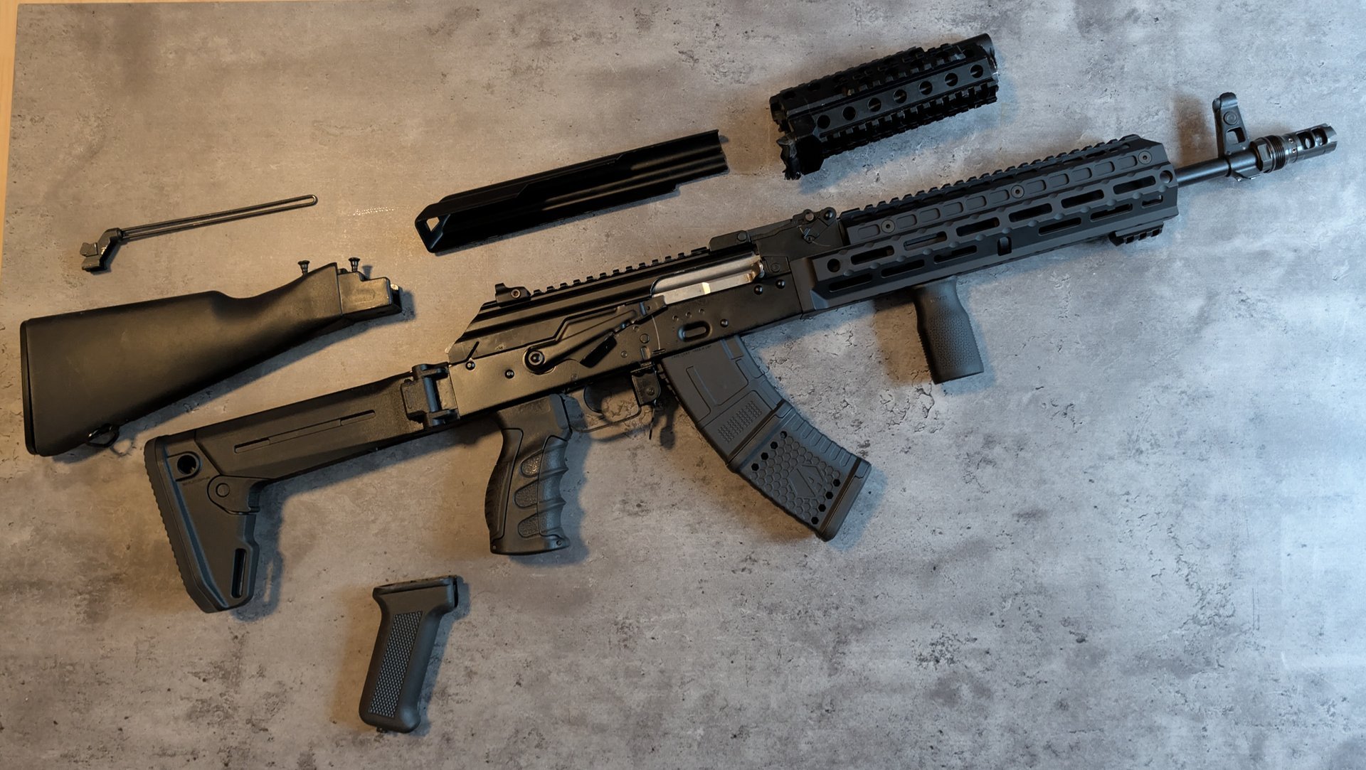 WBP Jack Tactical 7,62x39 "AKM" Komplettumbau - Einstellbares Gassystem - Matchabzug - Klappbar - Pi – Bild 1