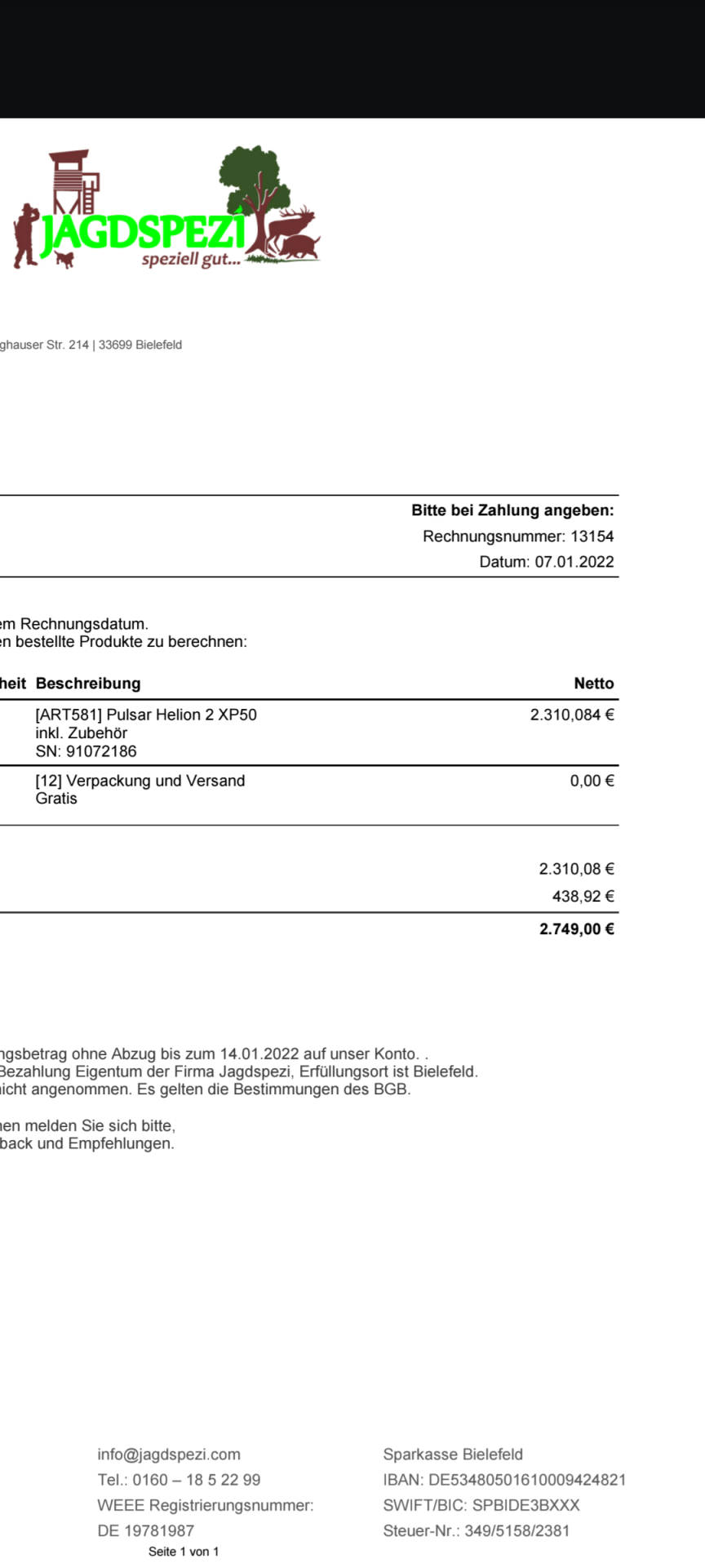 Pulsar Helion2 XP50 - neu – Bild 8