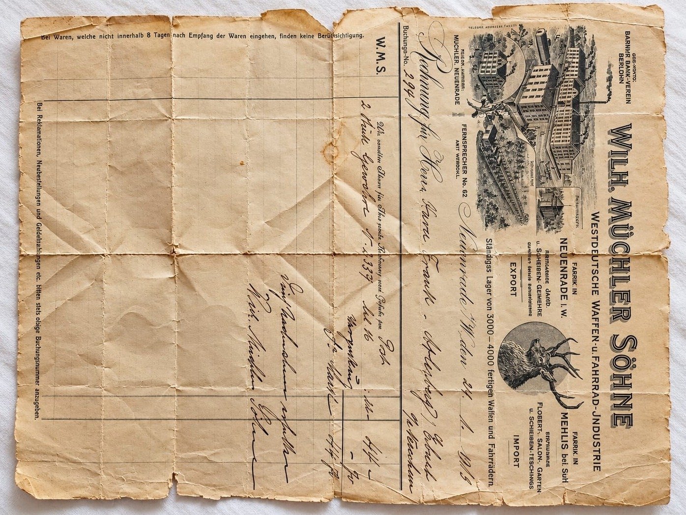 Historische Hahn-Doppelflinte von 1913 – Wilh. Müchler Söhne – Bild 7