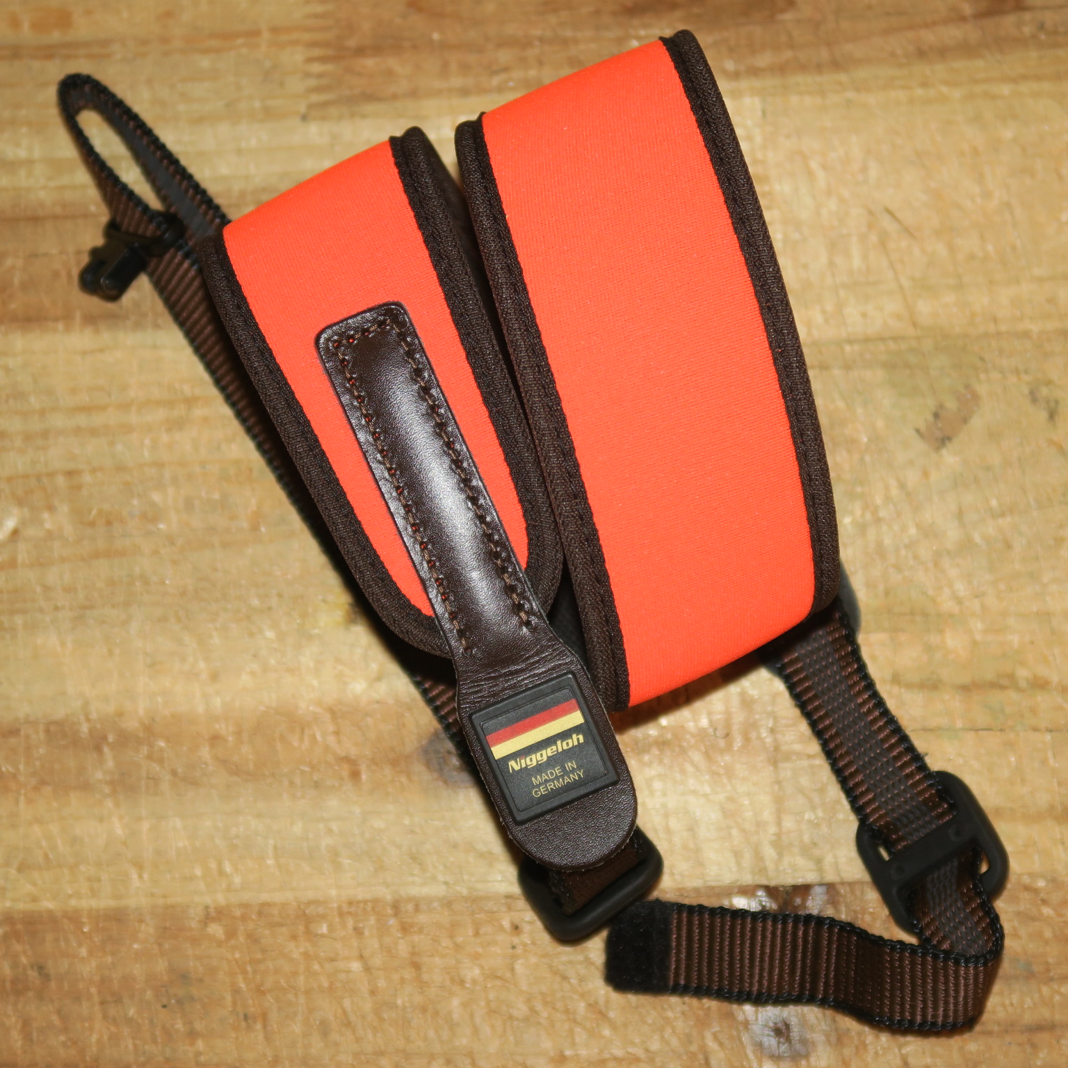 original NIGGELOH NEOPREN GEWEHRRIEMEN ORANGE – Bild 1