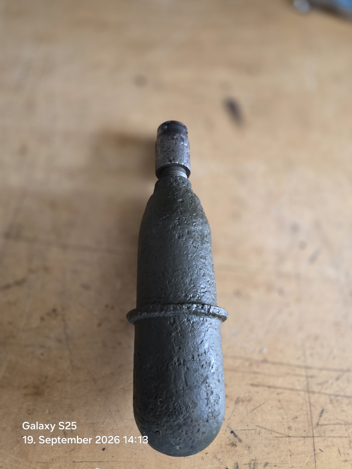 Kopf Amerikanischer Bazooka (Bombe Bodenfund Granate Zünder) – Bild 4