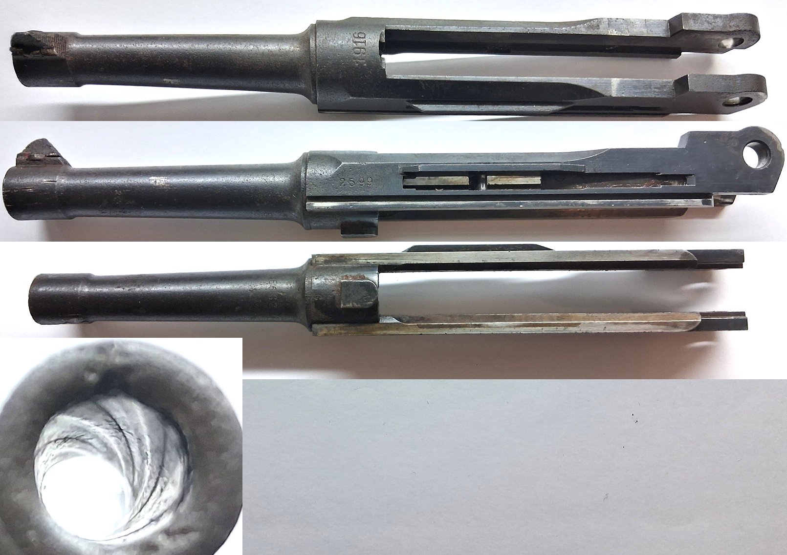 P08 Lauf mit Gabelstück Baujahr 1916 Original-Beschuss Für Sammler & Händler – Bild 1