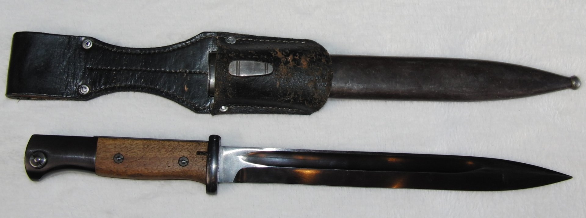Seitengewehr K98 inklusive Leder Gürtelholsterung – Bild 1