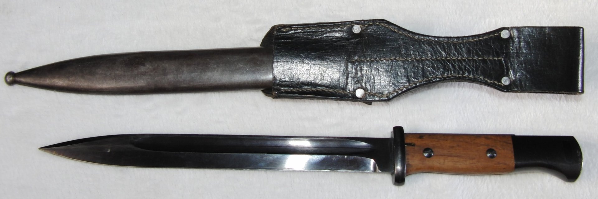 Seitengewehr K98 inklusive Leder Gürtelholsterung – Bild 2