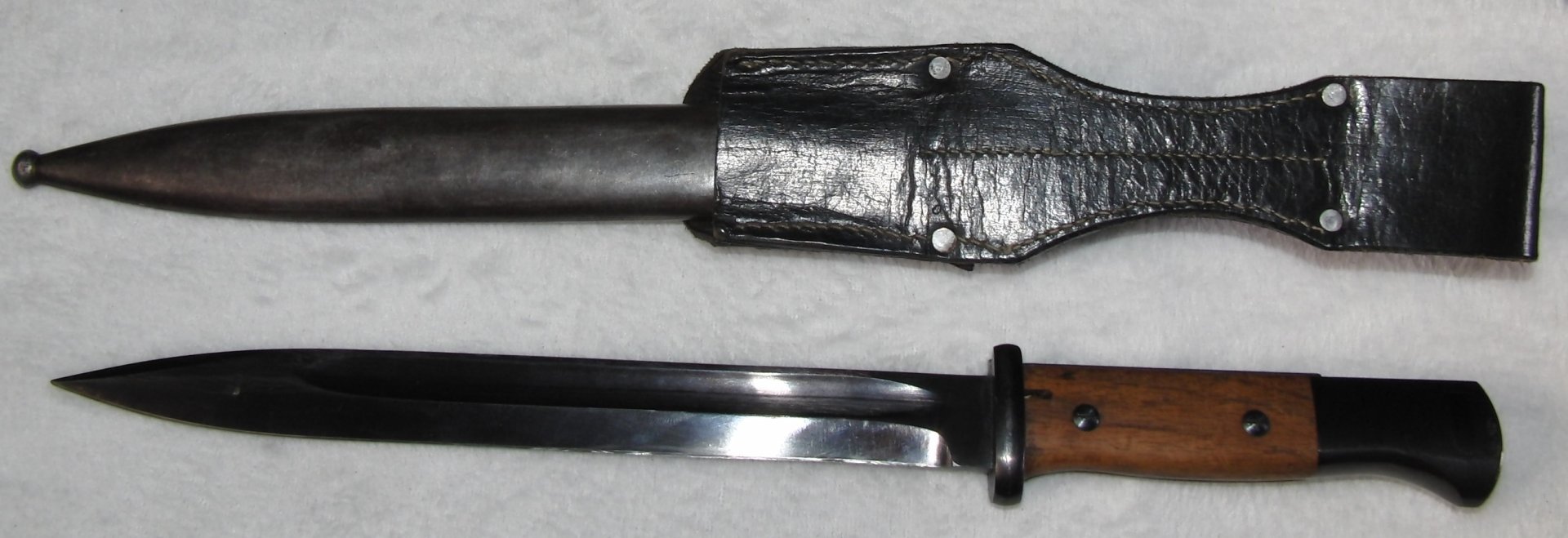 Seitengewehr K98 inklusive Leder Gürtelholsterung – Bild 5