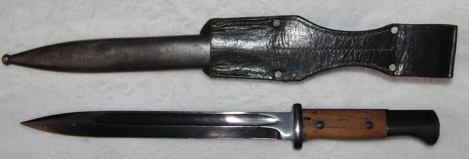 Seitengewehr K98 inklusive Leder Gürtelholsterung – Bild 4