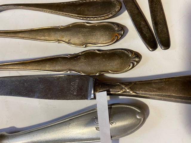 Dt.Reich WH Elite Kantine Besteck Messer Gabel Löffel WMF No Dolch Bajonett – Bild 2