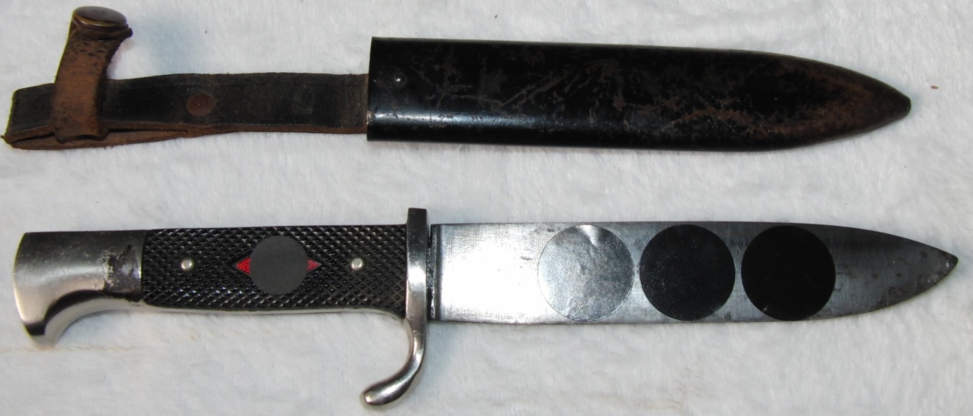 Historisches Fahrtenmesser H J K & CO Solingen – Bild 1