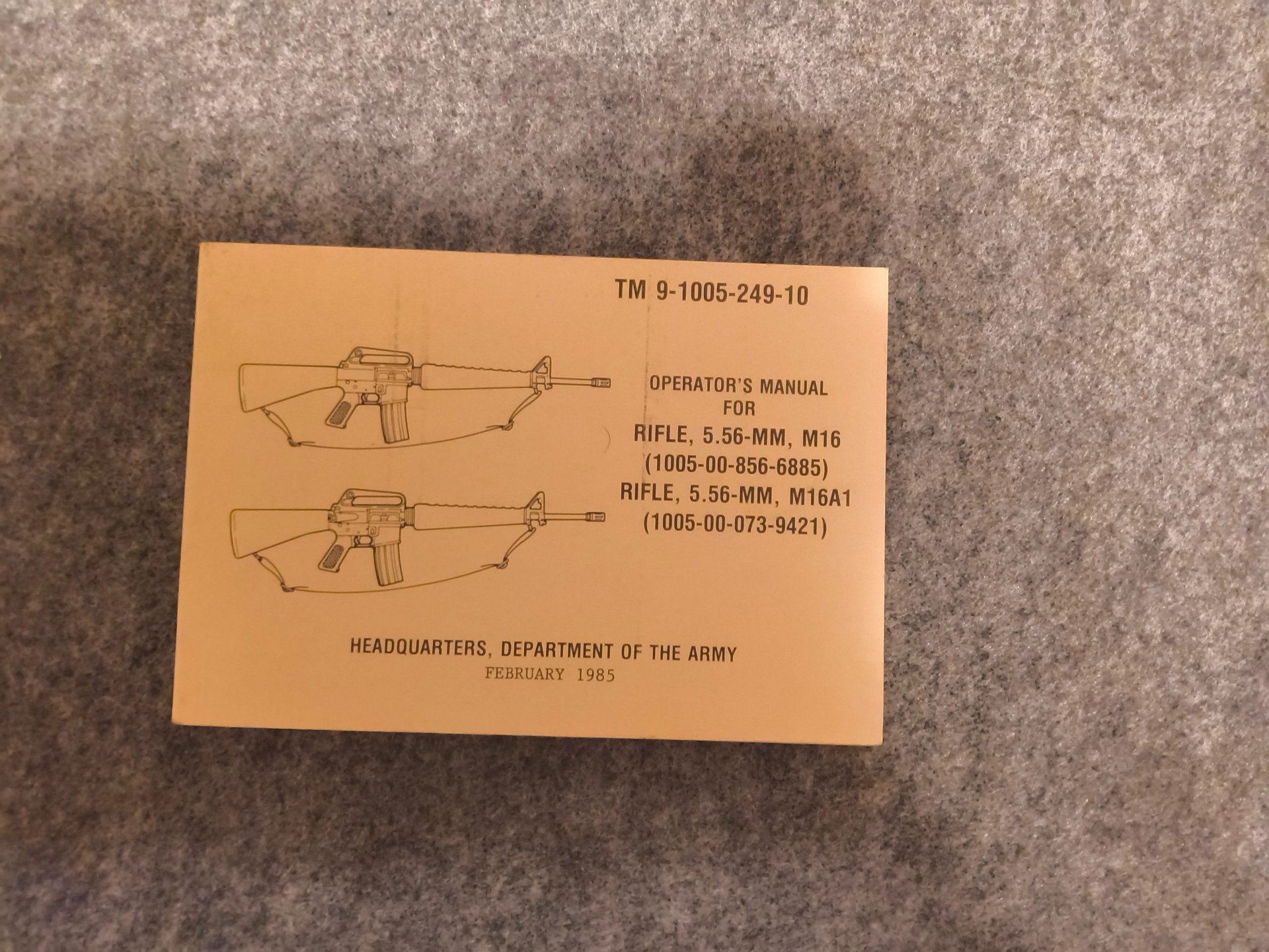 TM Operators Manual for Rifle M16 – Bild 1