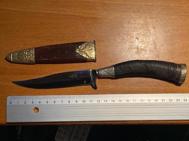 Jagdmesser von Othello, Horngriff, Zustand – Bild 1