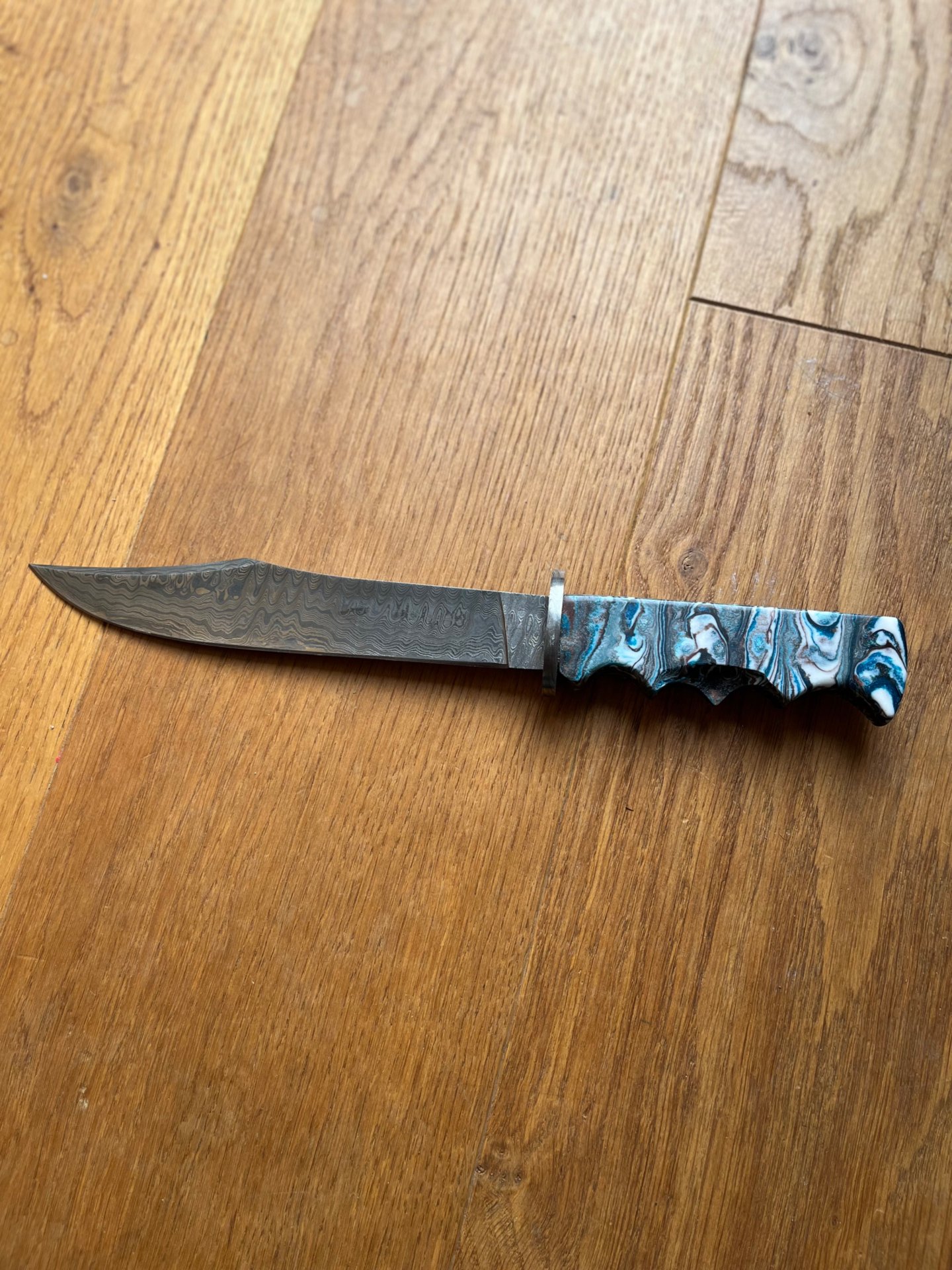 Handgemachtes Damast Jagdmesser – Bild 2