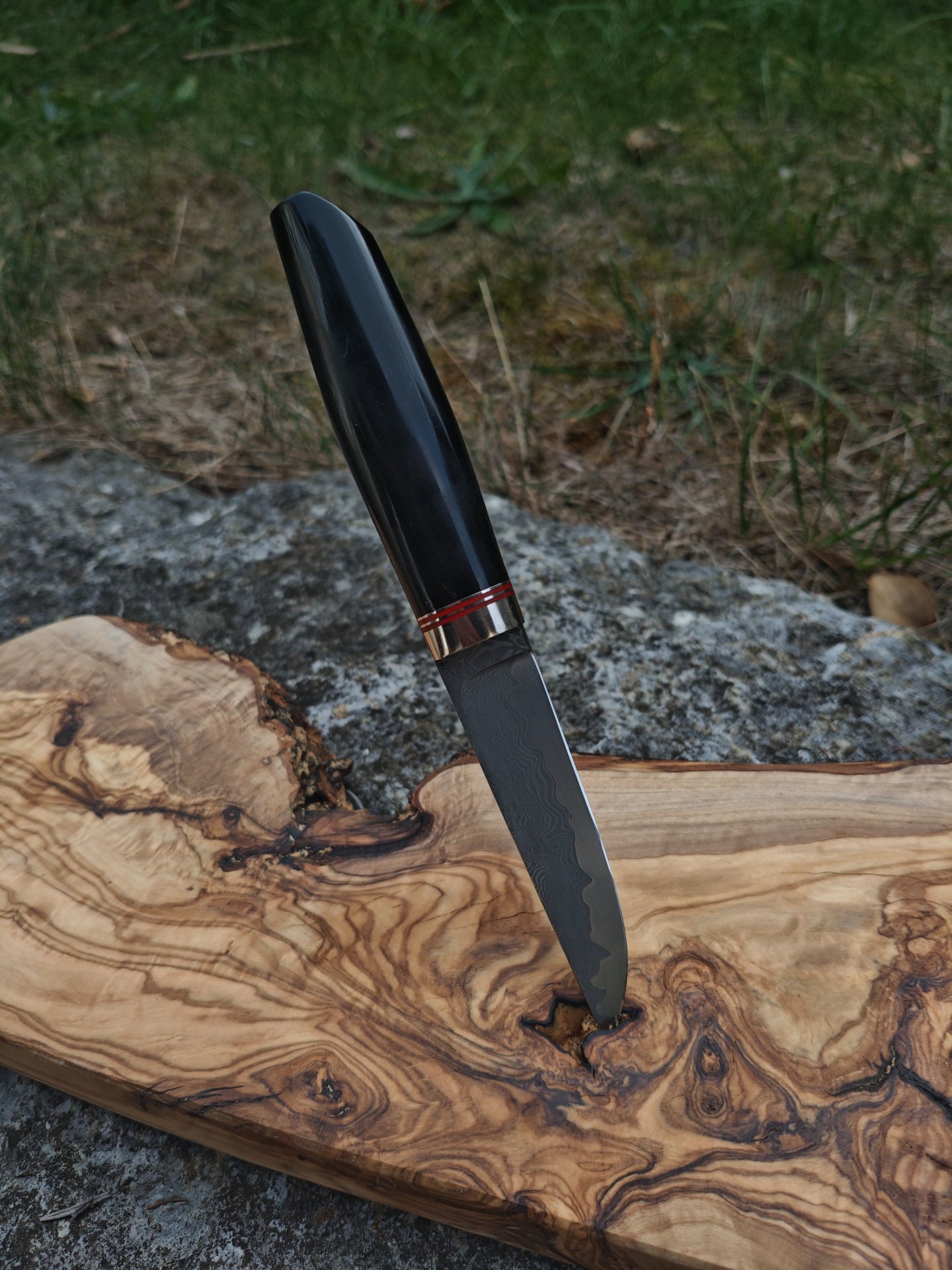 Handgemachtes Puukko / Messer im finnischen Stil – PMD550 (63 HRC) in rostfreiem Damast – Bild 6
