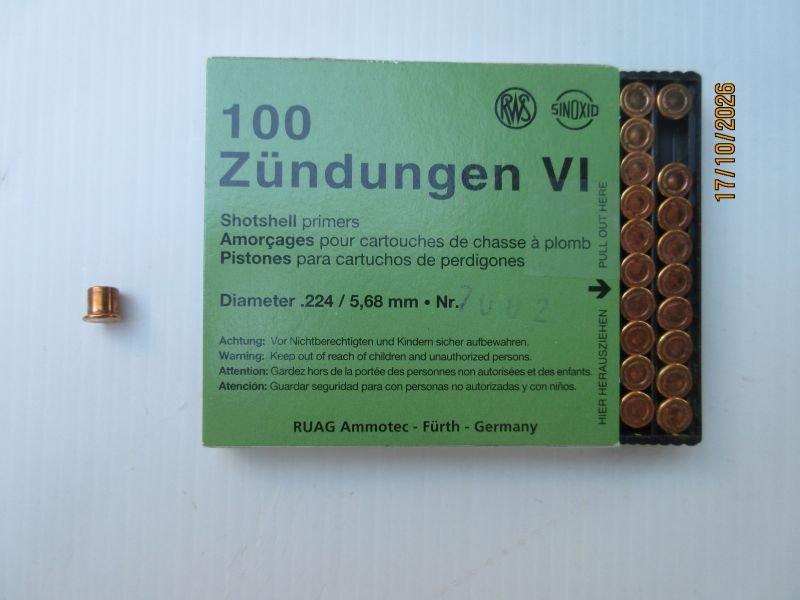 Zündungen VI Böller .224/5,68mm von RWS – Bild 1
