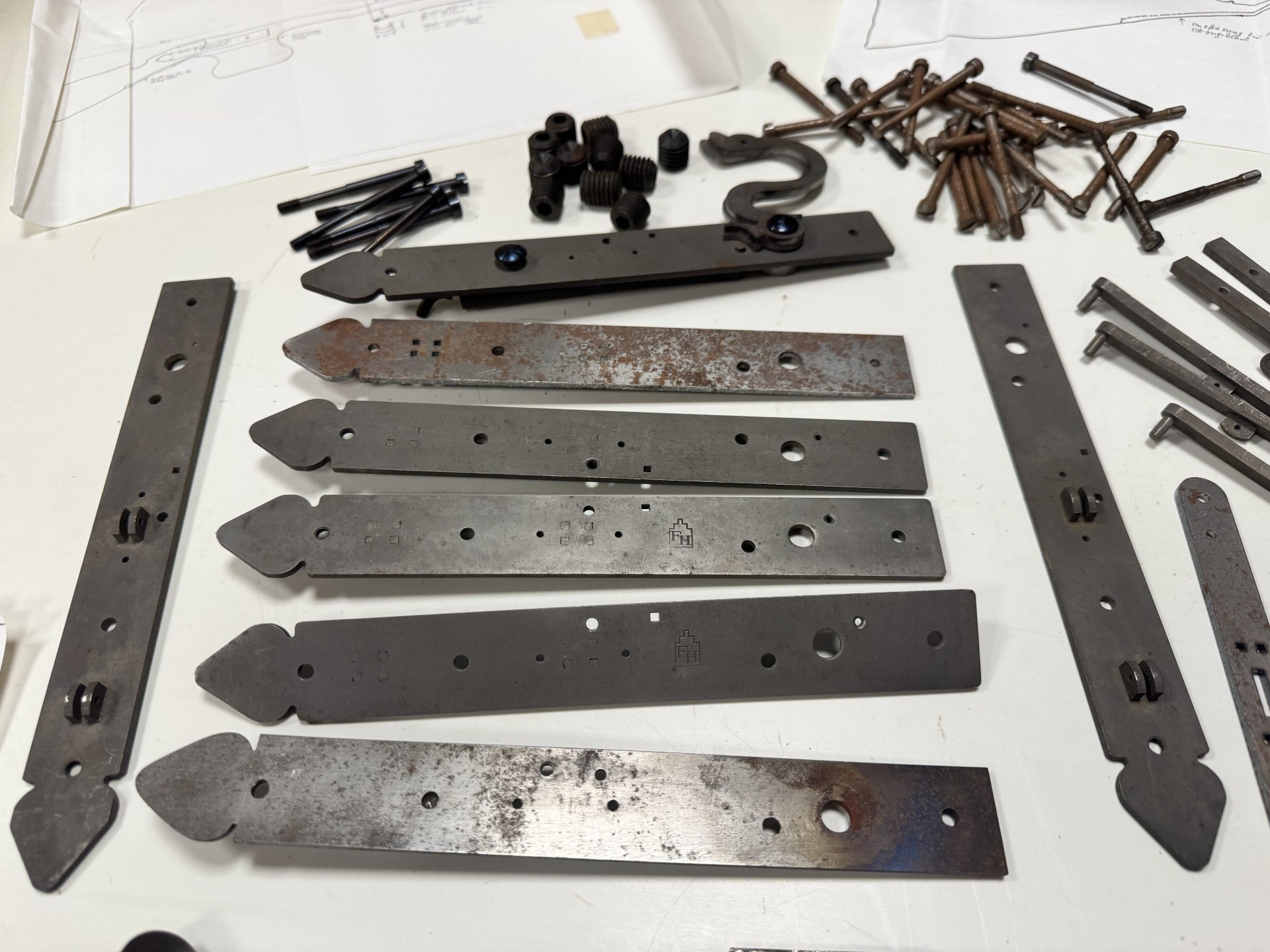 Zeughaus HEGE Luntenschloss - Matchgewehr : TEILEKONVOLUT + techn. ZEICHNUNGEN – Bild 7