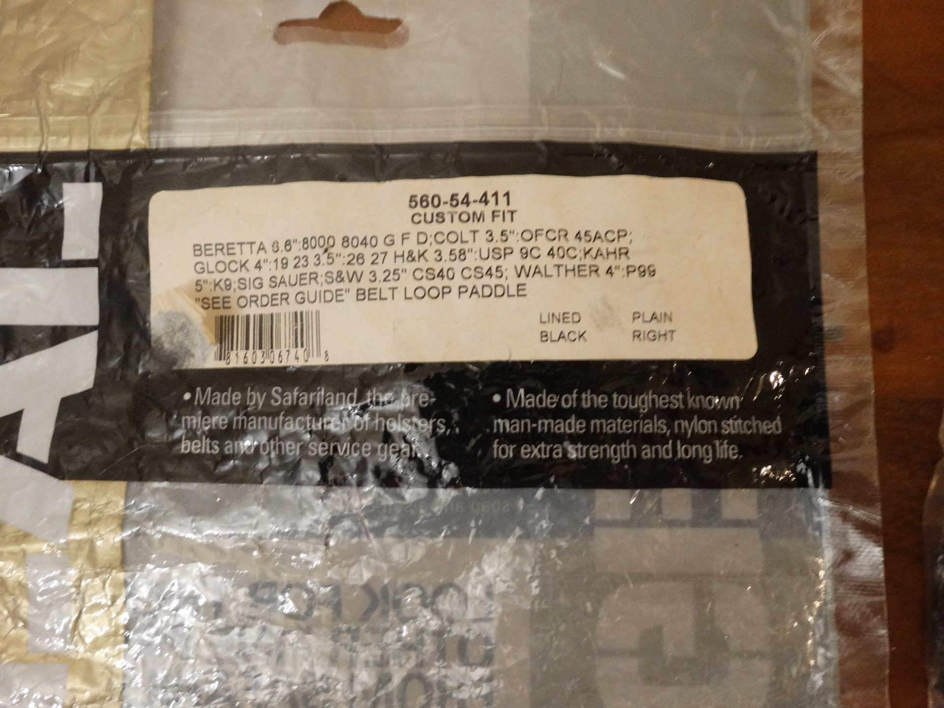 *** SAFARILAND *** CONCEALMENT HOLSTER *** RH *** P 30 / GLOCK / SIG SAUER / WALTHER *** – Bild 2