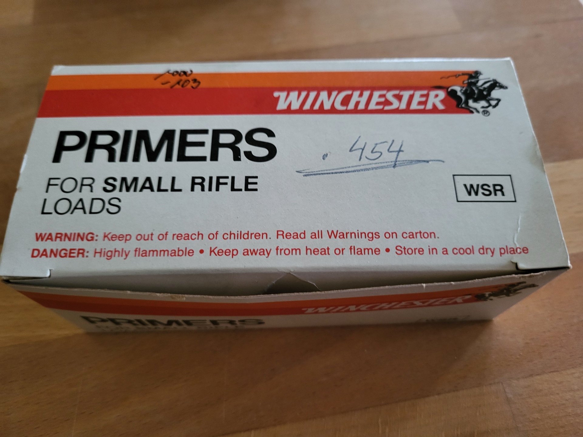 Primer Zündhütchen Winchester Smal Rifle 897 Stück – Bild 1