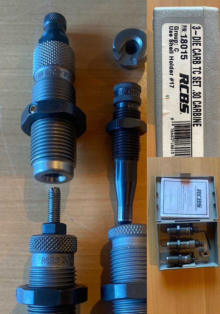 3 - teiliger RCBS Hartmetall Vollkalibrier Matrizensatz von RCBS Kal. 30 Carbine – Bild 3