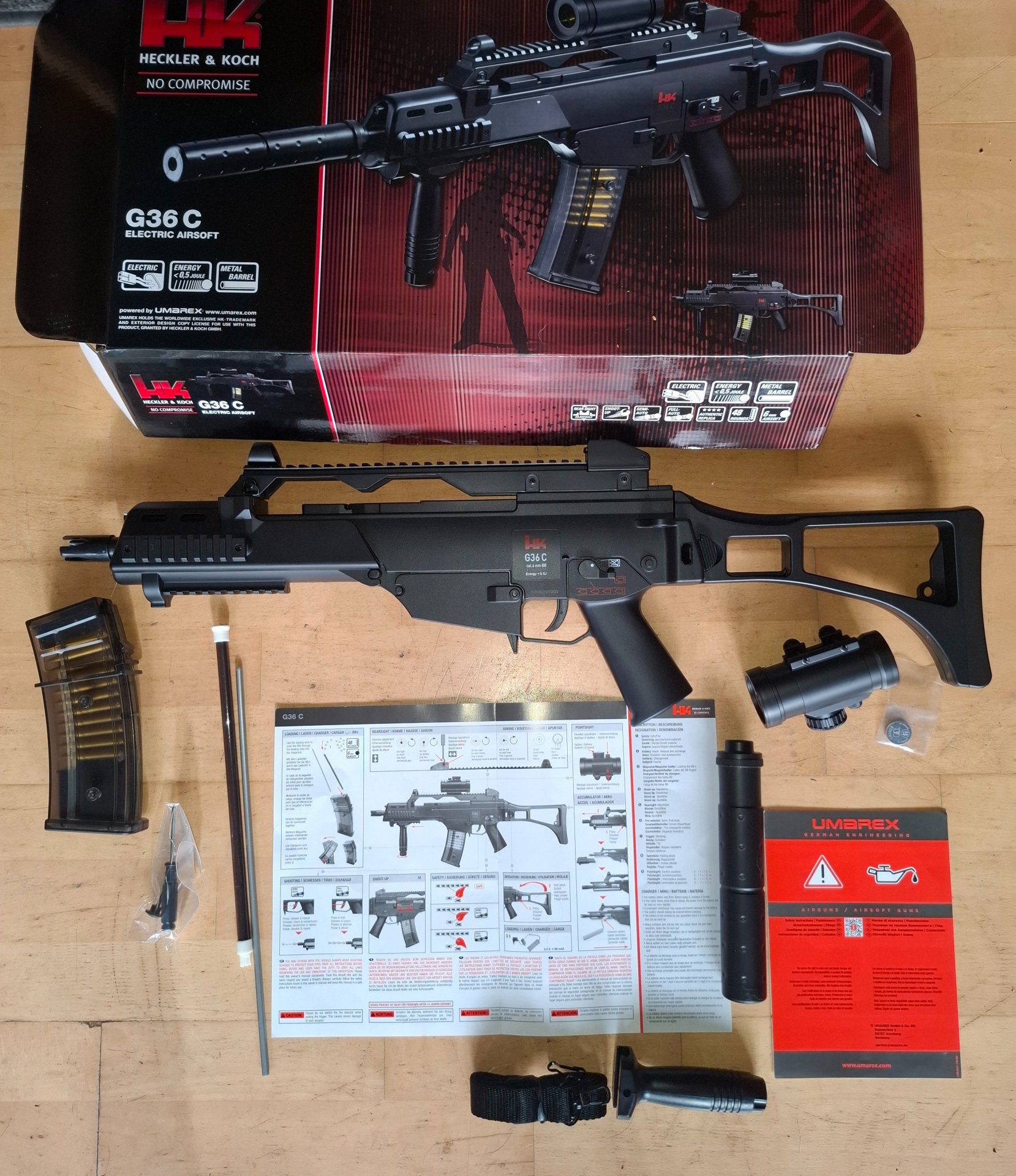 G36 C Electric Airsoft (Umarex) – Komplettset in OVP (Neu & Unbenutzt) – Bild 2