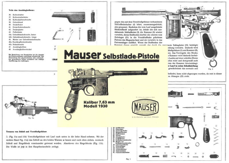 Nachdruck Bedienungsanleitung MAUSER C96 Modell 1930 – Bild 1